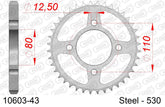 Corona AFAM 10603-43 in acciaio passo 530 HONDA CB 750 C CUSTOM 1980